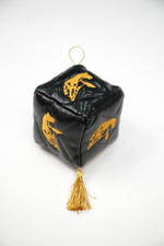 Кубик KAMAZ (экокожа, черный с золотой вышивкой)
