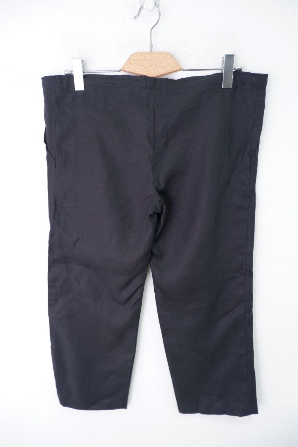 Капри черные из льна 44 размер, новые