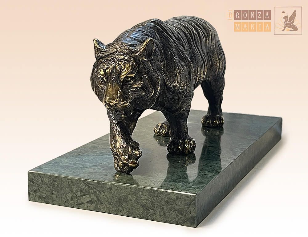 статуэтка Тигр на змеевике