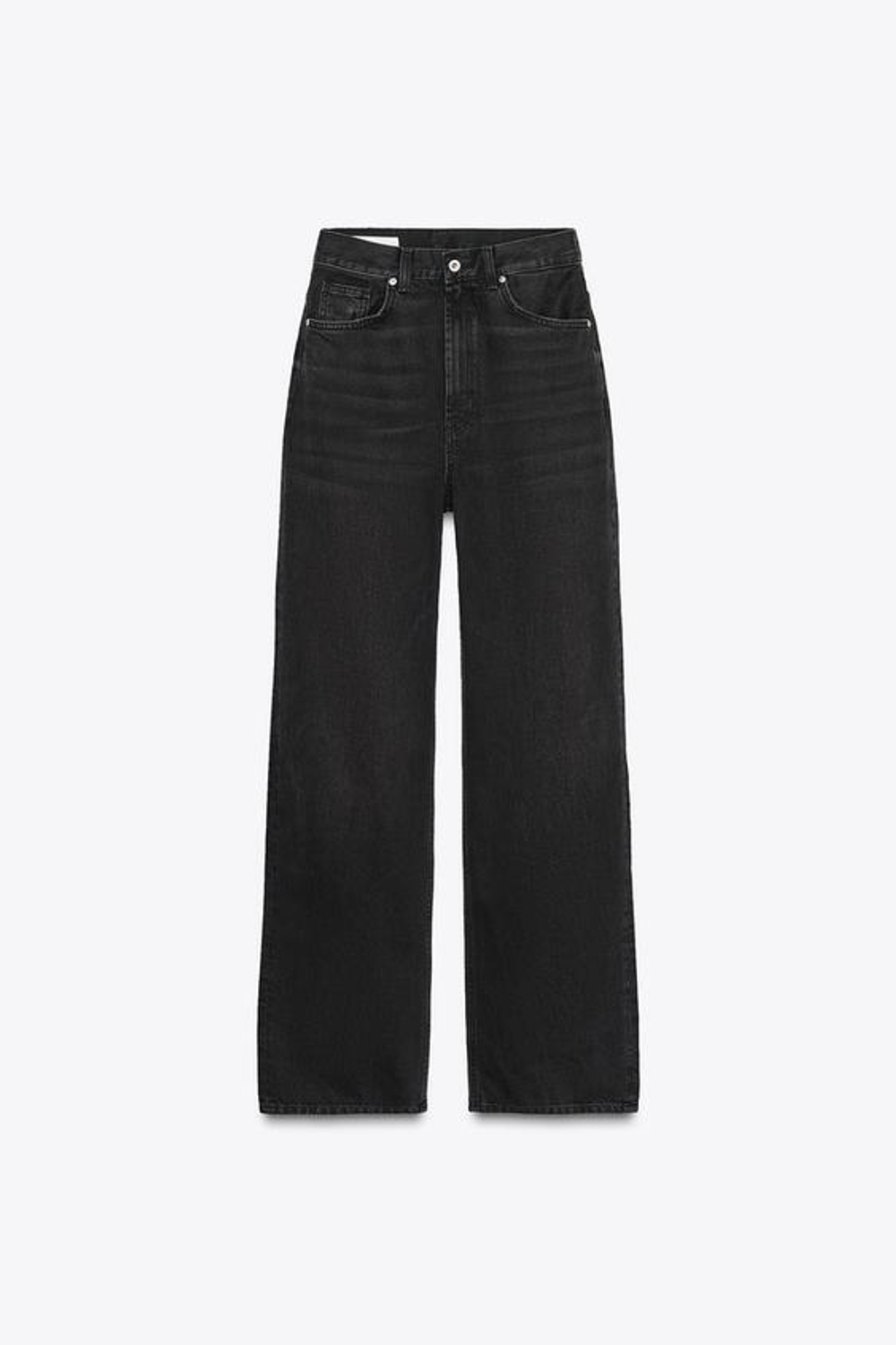 ZARA ДЖИНСЫ TRF STRAIGHT WIDE С ВЫСОКОЙ ПОСАДКОЙ, КОРИЧНЕВЫЙ