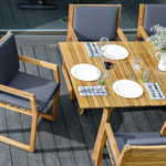 Обеденная группа из акации Joygarden МОДЕНА на 6 персон, темно-серый