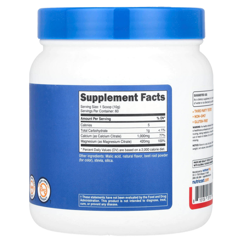 Nutricost, Кальций и магний, фруктовый пунш, 606 г (21,6 унции)