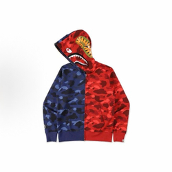 Зип Худи A Bathing Ape Bape Split Camo Shark