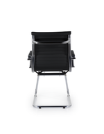 Кресло Кайман СН-300 софт, низкая спинка, полозья хром, экокожа Santorini