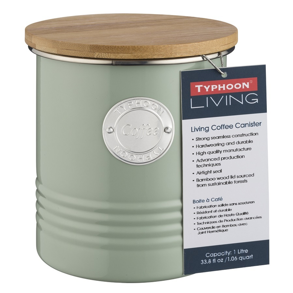 Емкость для хранения кофе 1л Living зеленая TYPHOON