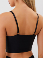 Набор из 2 удлиненных бюстгальтеров-топов - черного и бежевого (Размер: XL) (Цвет: черный с бежевым)