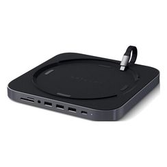 USB док-станция с подставкой Satechi Mac Mini Stand & Hub для Mac Mini (ST-ABHFM) серый космос