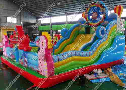 Коммерческий надувной батут "В гостях у Львёнка" 8*8*6 м