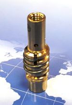 IZH0662 Держатель сопла (вставка / свеча) и наконечника М6, для ручных сварочных горелок полуавтоматической сварки MIG-15, MS-15