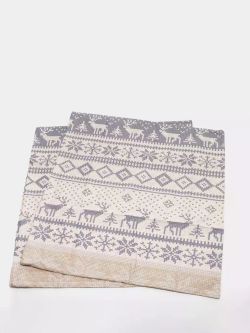 Постельное белье Сказка "Скандинавия/Вязание" евро Наволочка 50х70 см 2 шт Простынь на резинке 180х200 см Пододеяльник 200х215 см, перкаль