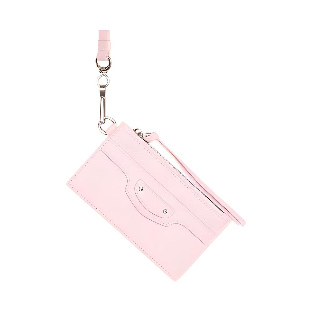 Balenciaga Neo Classic Grained Calfskin Card Holder Women"s Pink