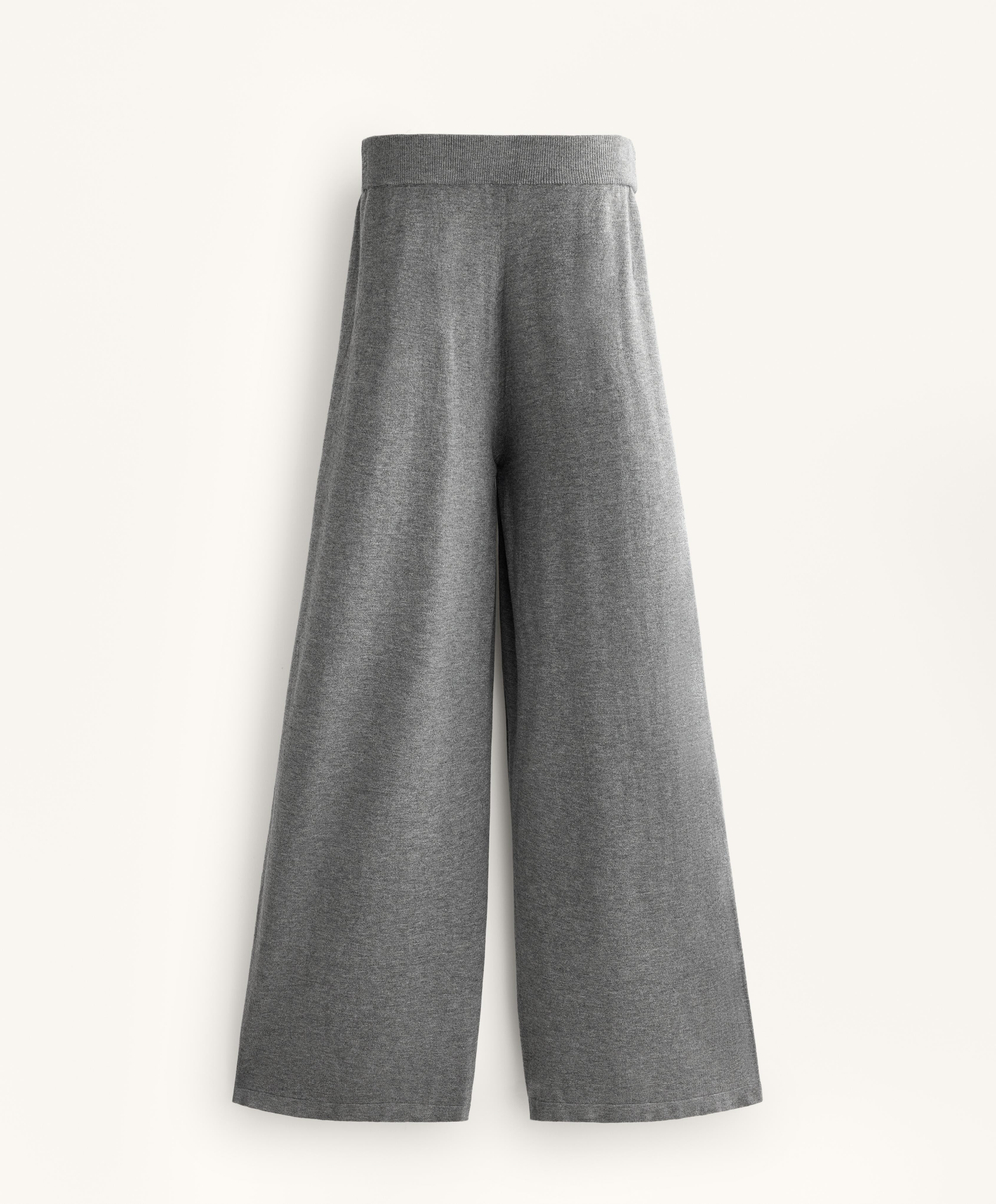 OYSHO Трикотажные брюки прямого кроя, серый меланж