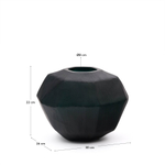 Ваза Geonix из зеленого стекла 22 см