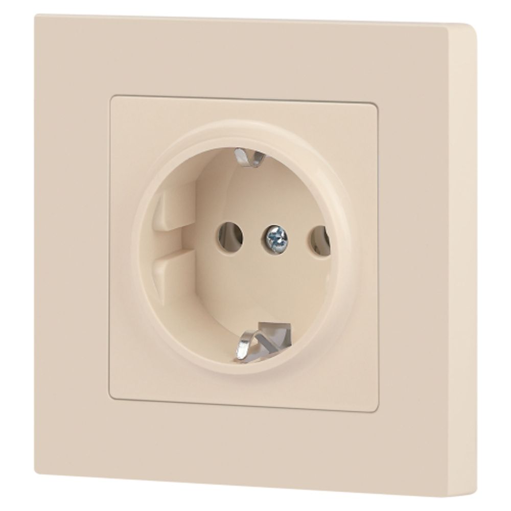 Розетка Intro Accent 6-202-02 2P+E Schuko 16А-250В IP20 СУ AL/CU слоновая кость