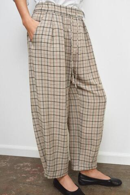 ZARA БРЮКИ В КЛЕТКУ — ZW COLLECTION, БЕЖЕВЫЙ