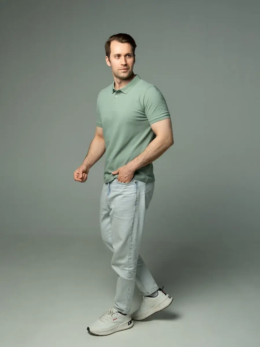 Футболка поло с коротким рукавом хлопок