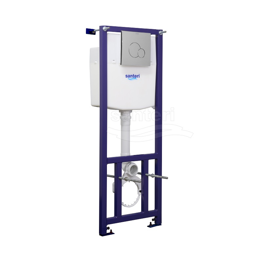 Пэк: Santeri Альфа комфорт подвесной унитаз с сиденьем + инсталляция + панель смыва