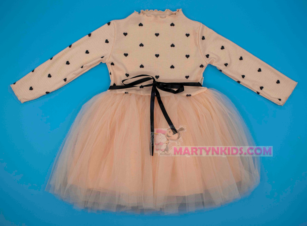 4354 платье Черные горошенки