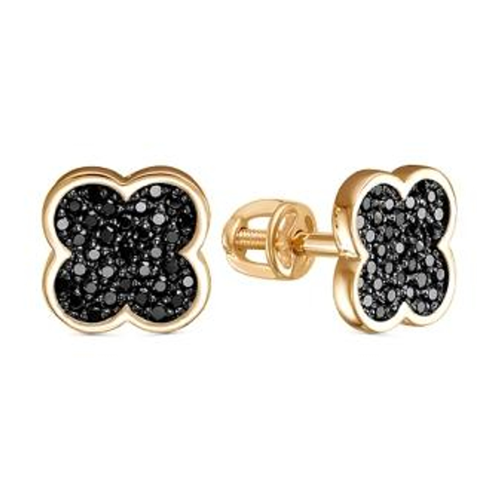 Серьги из золота с фианитами