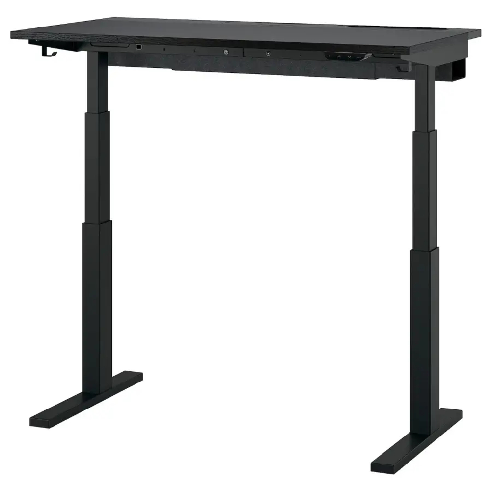 Письменный стол с регулировкой по высоте - IKEA MITTZON/МИТТЗОН ИКЕА, 120х60х62-126 см, черный