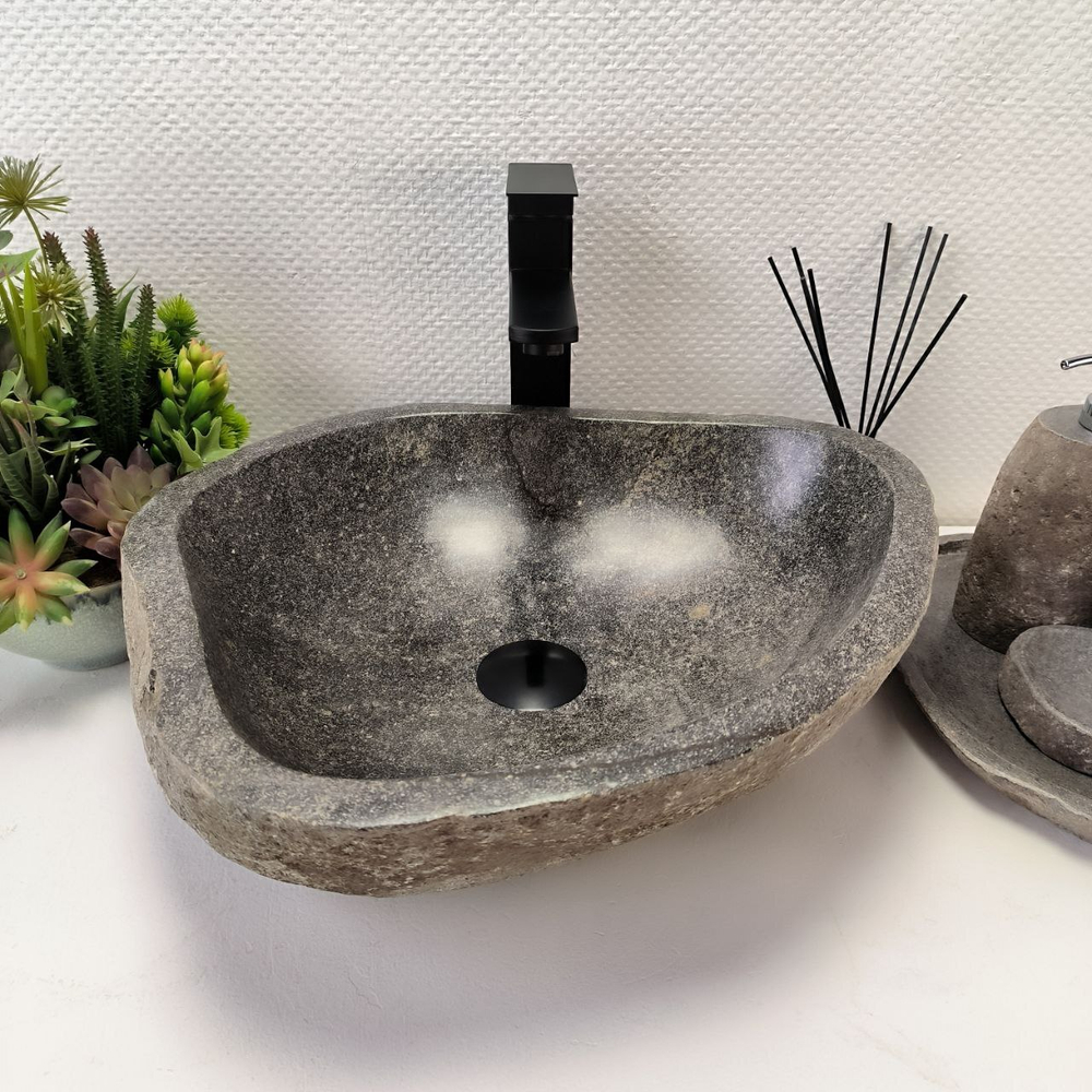 Раковина из речного камня RS-63860 (45*40*14) 0121