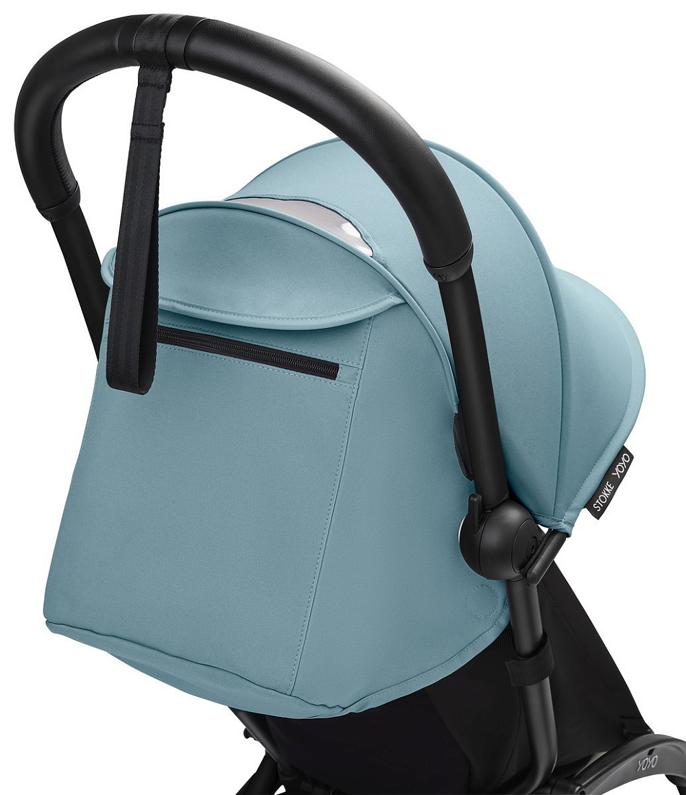 Коляска Stokke YOYO3 Newborn Shell - Newborn Pack рама чёрная Black 2 в 1 Aqua