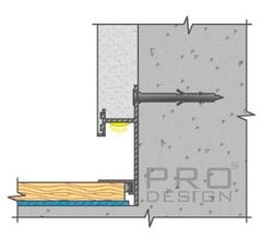 Щелевой плинтус Pro Design MINI 7067 шампань, 2700x15,5x6,15 мм