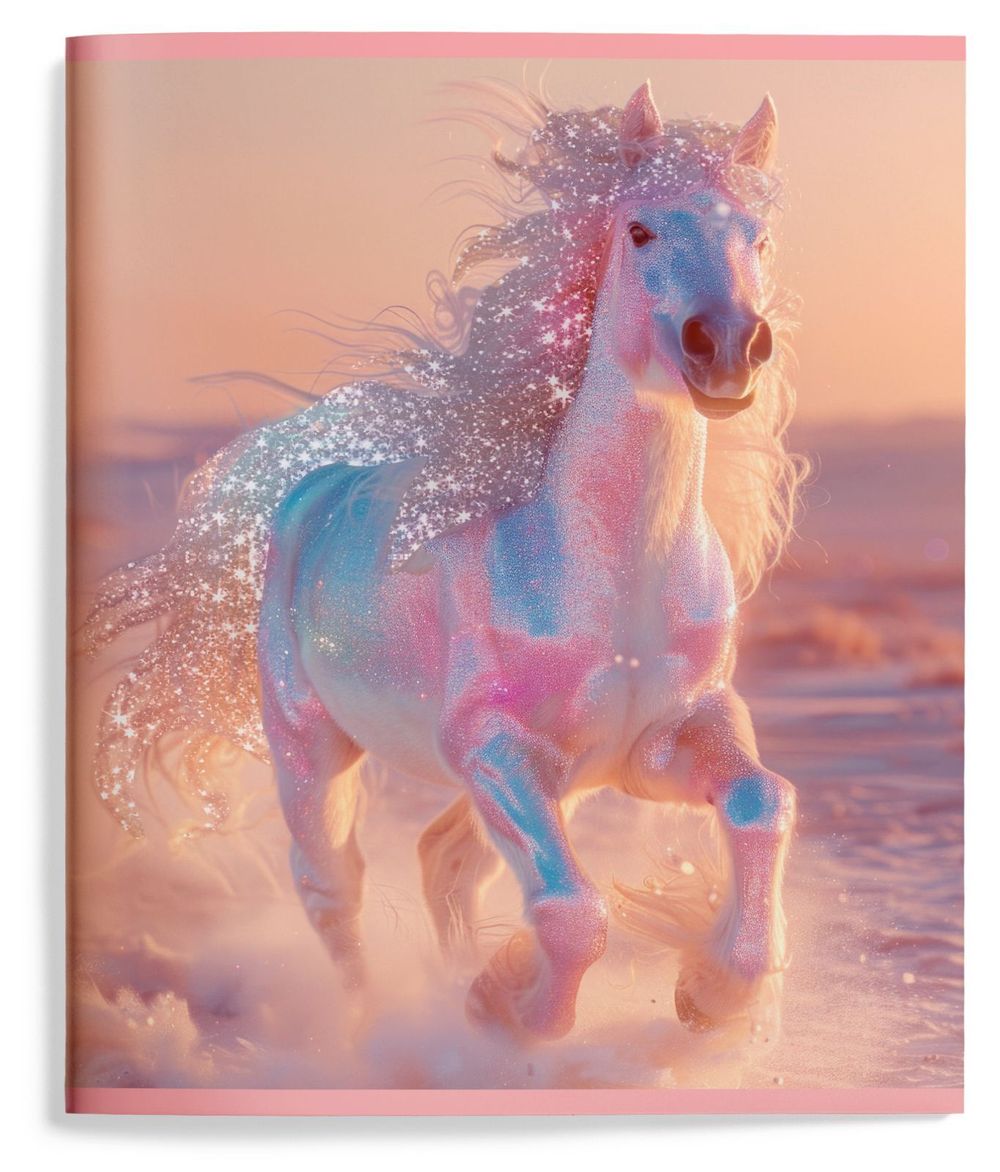 Тетрадь 48л, А5, клетка, Schoolformat Блестки, УФ-лак, в ассортименте