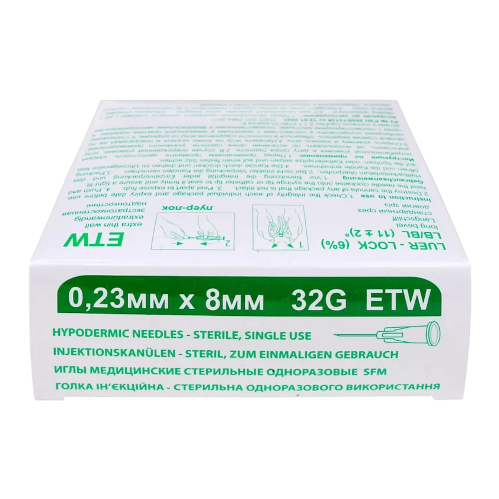Игла для мезотерапии SFM ETW 32G 0,23 х 8 мм 50 шт