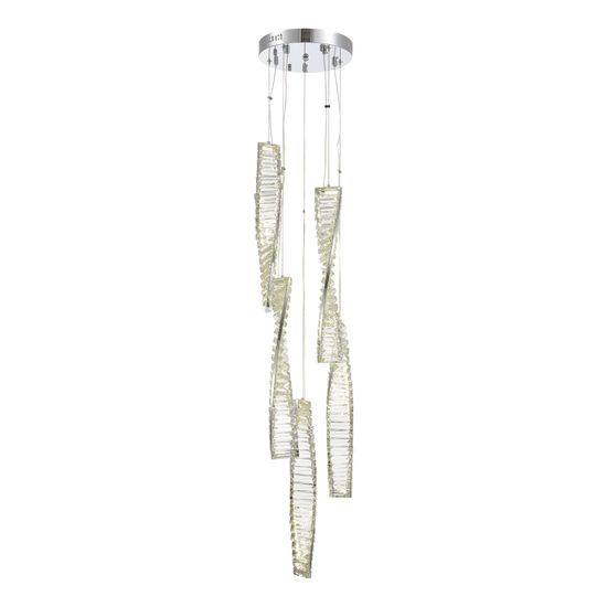 SL6205.103.05 Светильник подвесной ST-Luce Хром/Прозрачный LED 1*55W 4000K ELICA