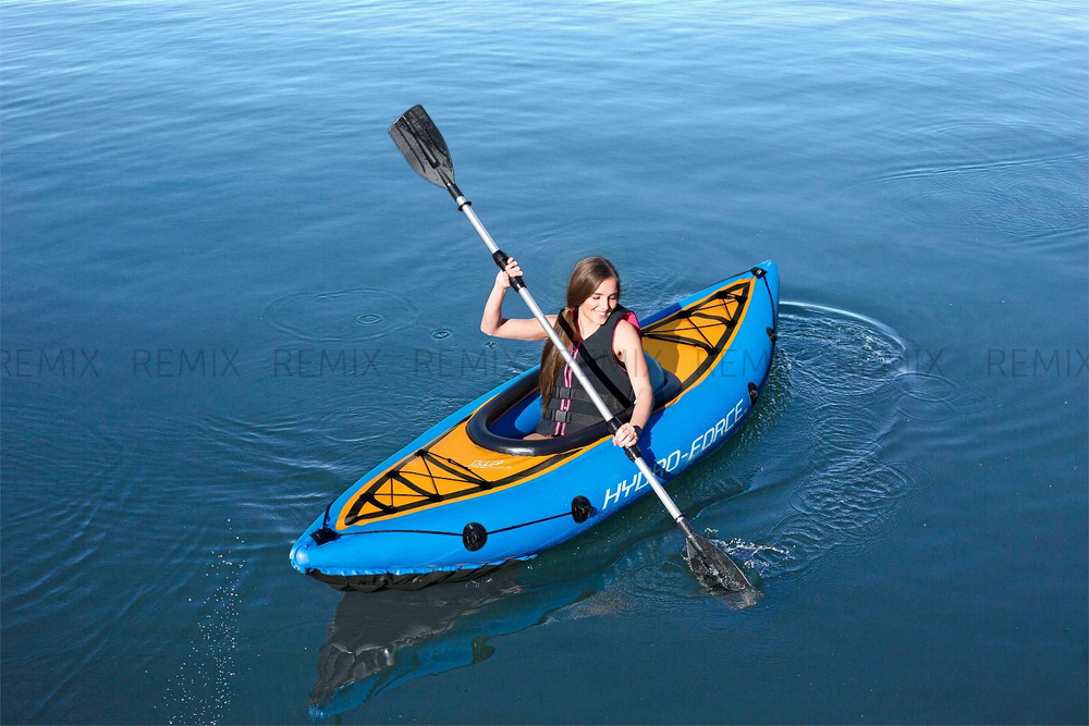 Надувная байдарка Bestway №65115 "Cove Champion" 275*81см, алюм.весло 218см, насос 62086, до 100кг