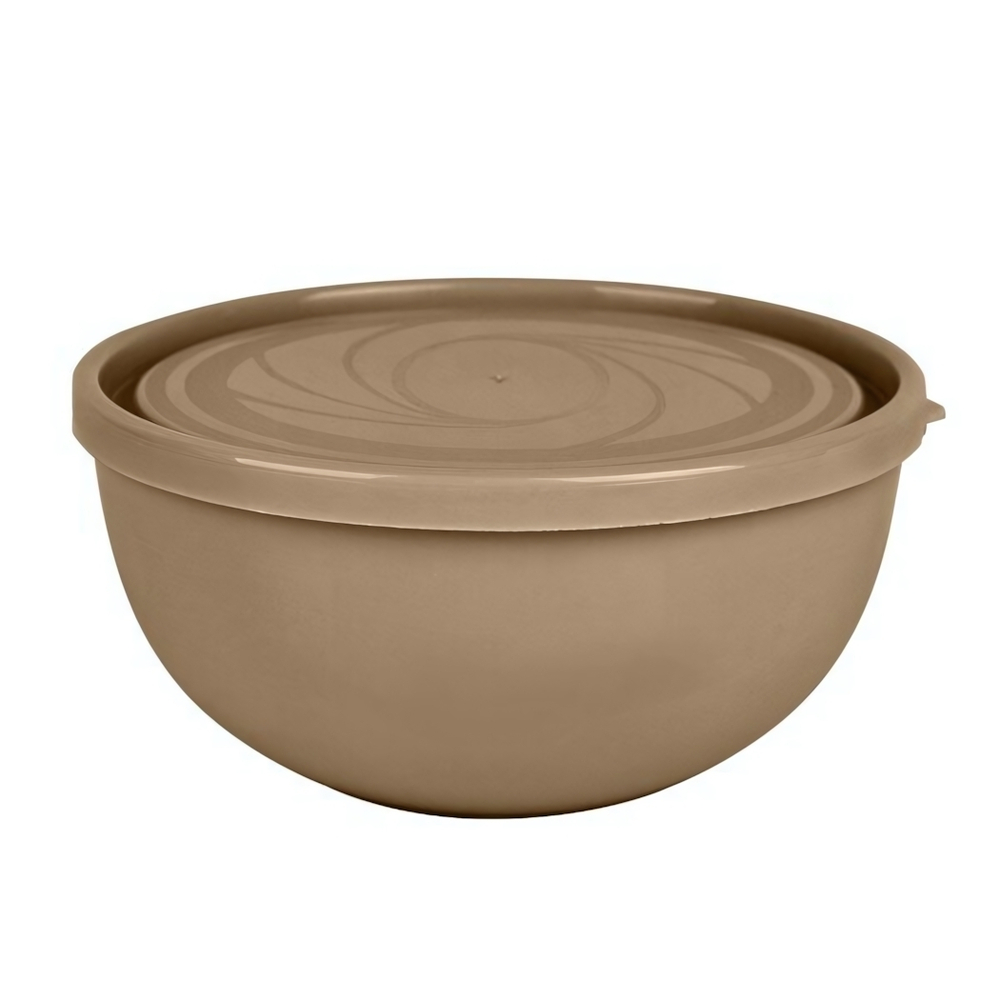 Салатник Plast Team Galaxy с крышкой 0,55л 134х131х70 мм шоколадный мокко