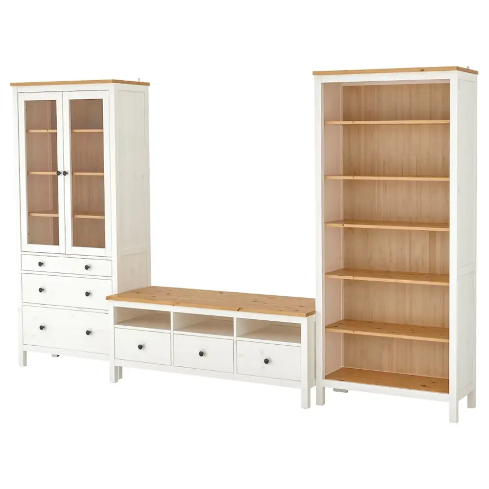 Тумба под телевизор - IKEA HEMNES, 197x326 см, белый, Хемнэс ИКЕА