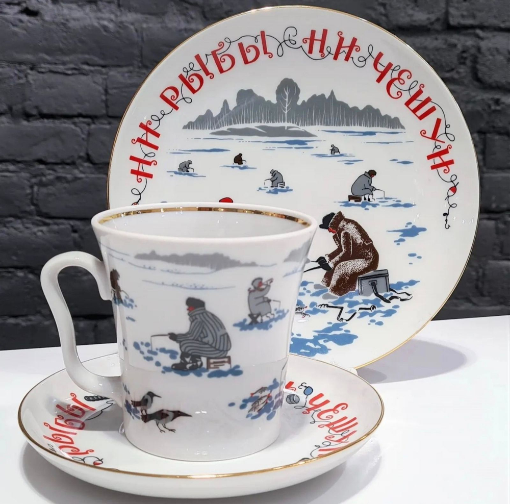 Бокал с блюдцем Ни рыбы, ни чешуи