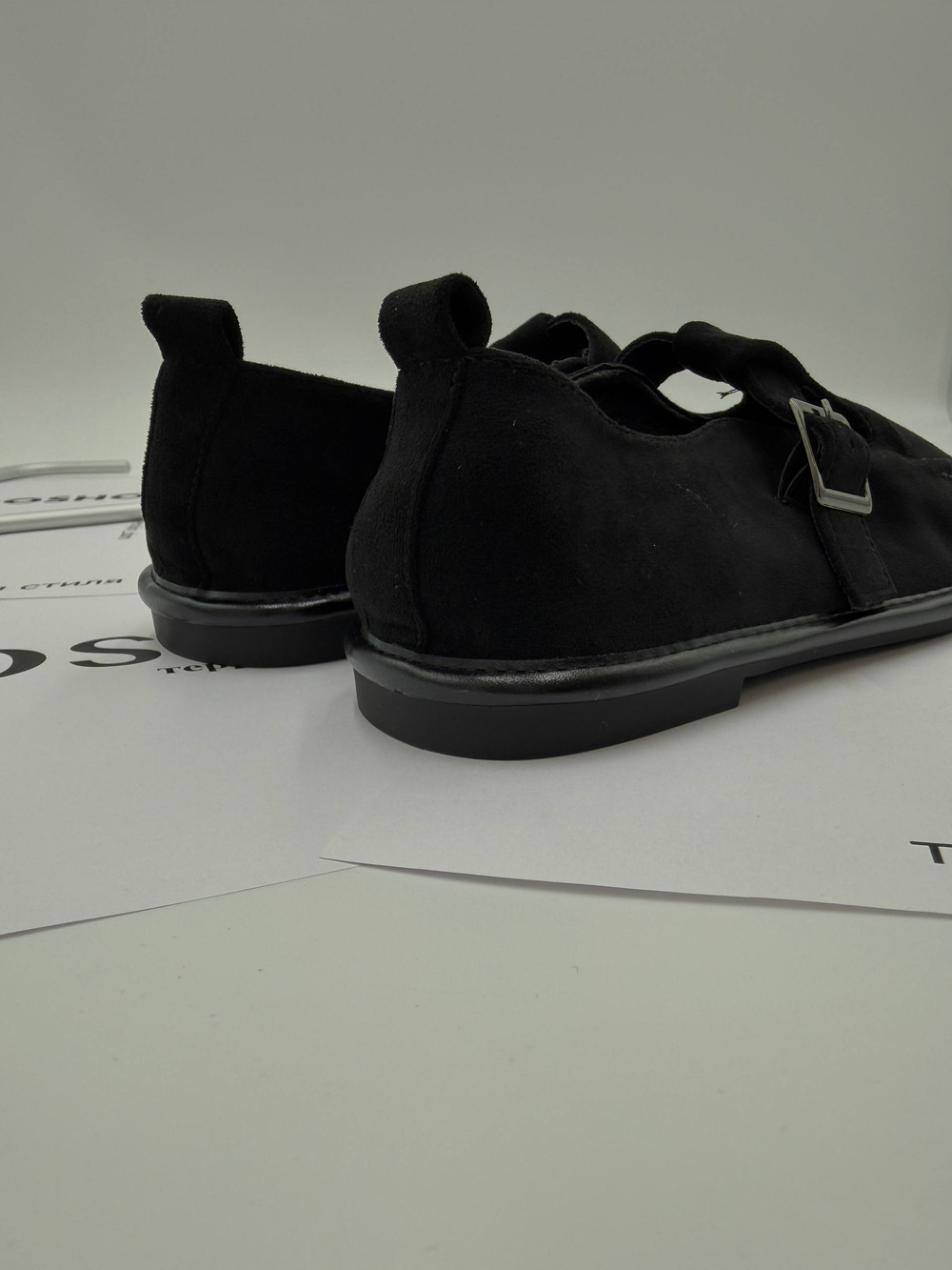 Туфли женские экокожа арт. 449-1 цвет "чёрный"