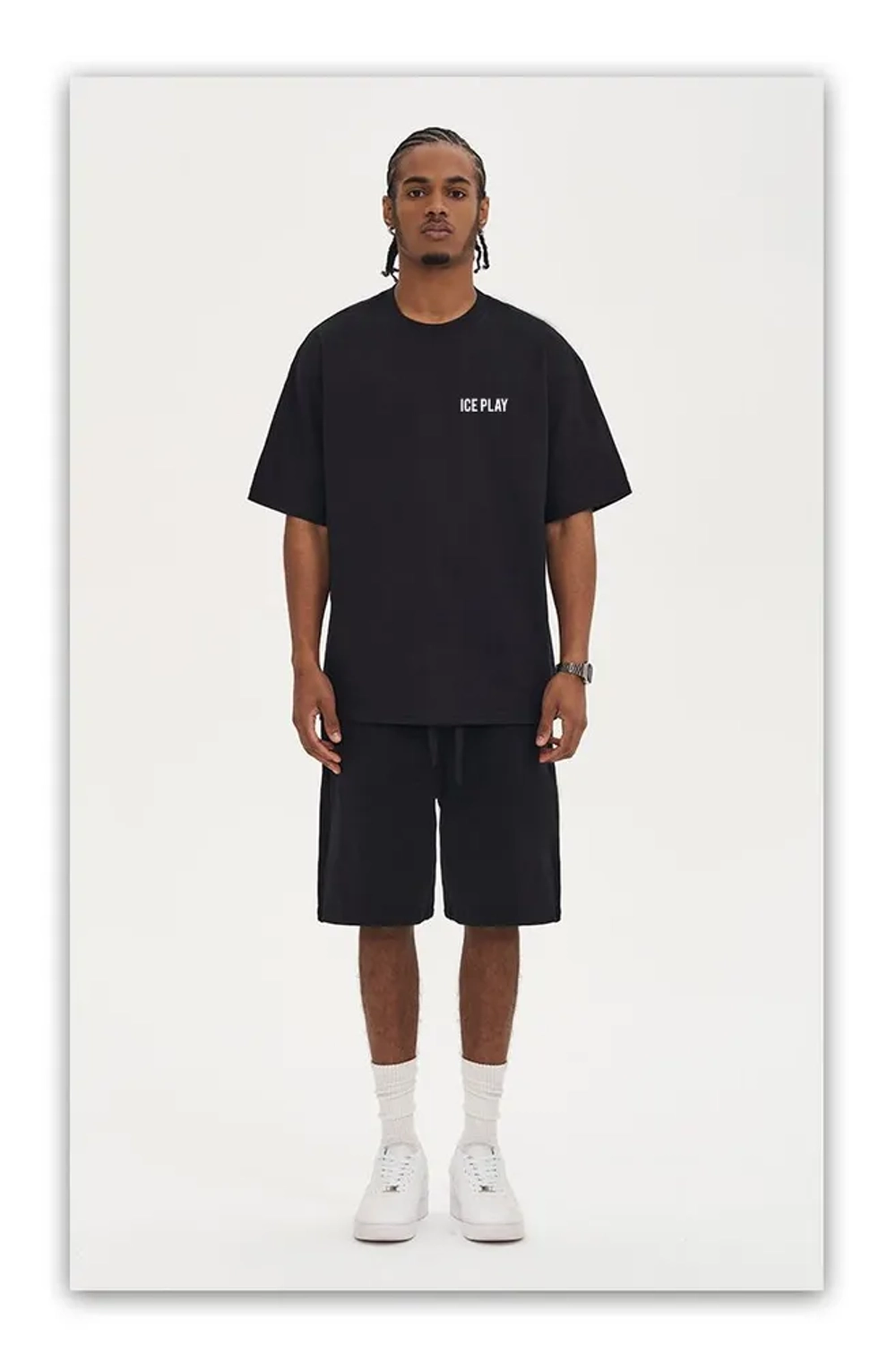 Футболка муж. ICE PLAY F01J черный лого база