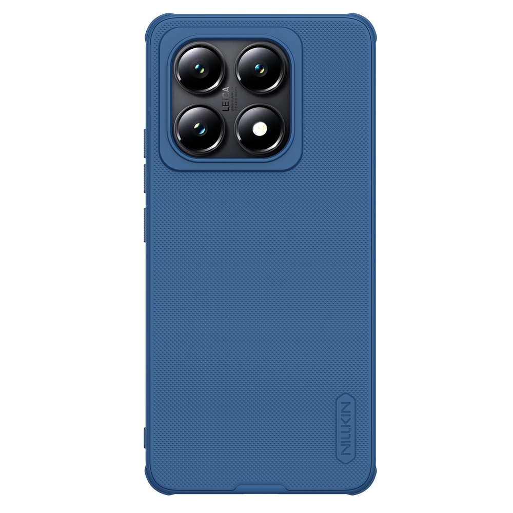 Противоударный чехол синего цвета от Nillkin для Xiaomi 14T Pro, серия Super Frosted Shield Pro