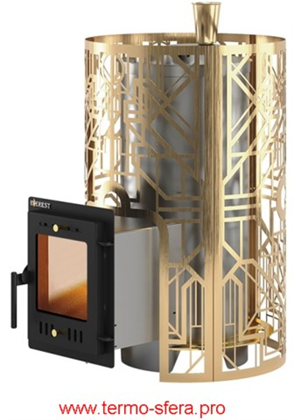 Печь для бани Эверест "Steam Master" GALAXY 24 INOX (210М) GOLD