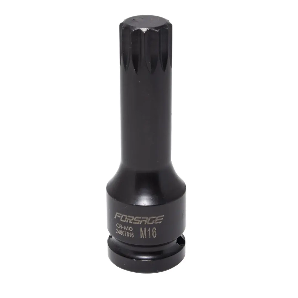 Головка-бита SPLINE ударная M16, 1/2'' Forsage F-24807816