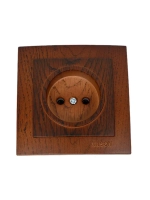 Розетка NILSON 1СП орех Touran wood
