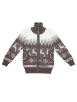 Кофта вязаная на молнии с карманами "Арктика"