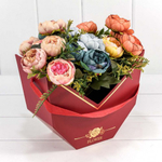 Коробка Ваза для цветов 25х14.2х21 см Набор 5 шт "Flower" (Черный, Белый, Коричневый, Красный, Розовый)