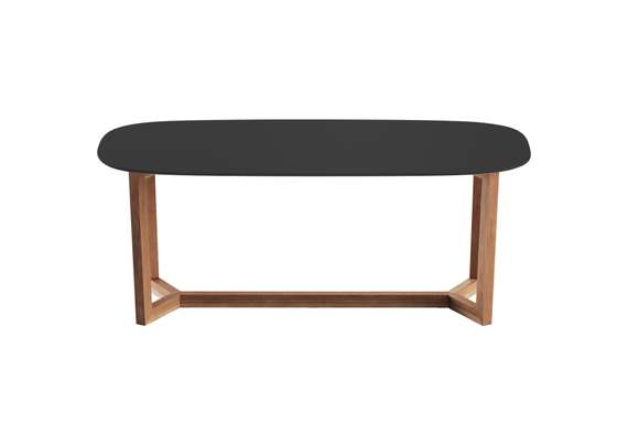 Стол обеденный Cross 2 200*95 см (черный, бук)