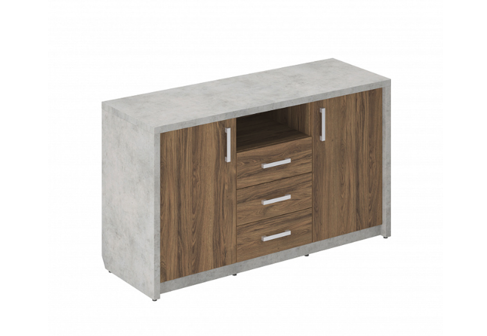 Тумба под оргтехнику с ящиками Wood&Stone