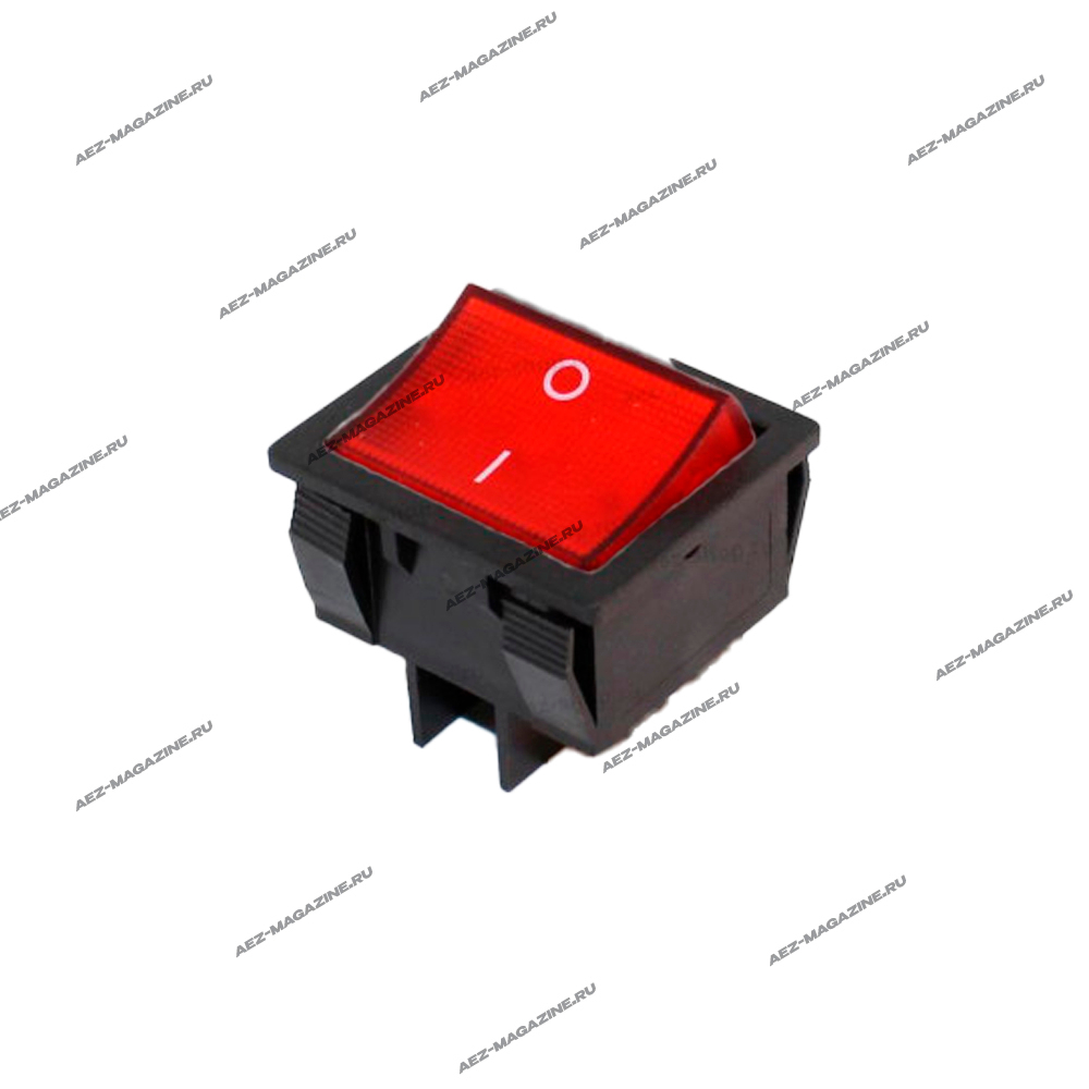 Выключатель 1 положение с подсветкой,двойная 6 контактов