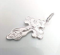 Крестик Эстерелла, серебро 925 пробы, родирование/Ф