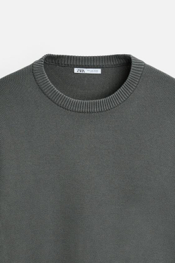 ZARA МЯГКИЙ СВИТЕР, ТЕМНО-СЕРЫЙ