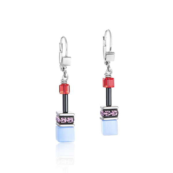 Серьги Coeur de Lion Purple-Red-Blue 2838/20-0841