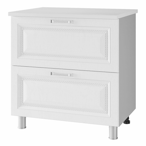 8Р2 Корпус БЕЛЫЙ шкаф-стол с 2-мя ящиками 800*820*600 БТС