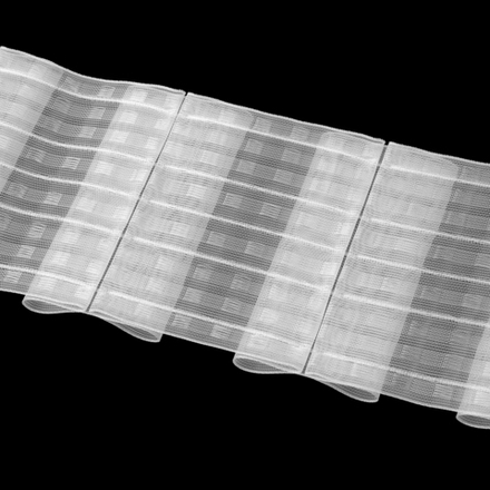 Шторная лента Oz-Is арт. 4458 МР SOFT много-карманная, бантовые складки, коэф. сборки 1:2,5, цвет прозрачный (ширина 120 мм)